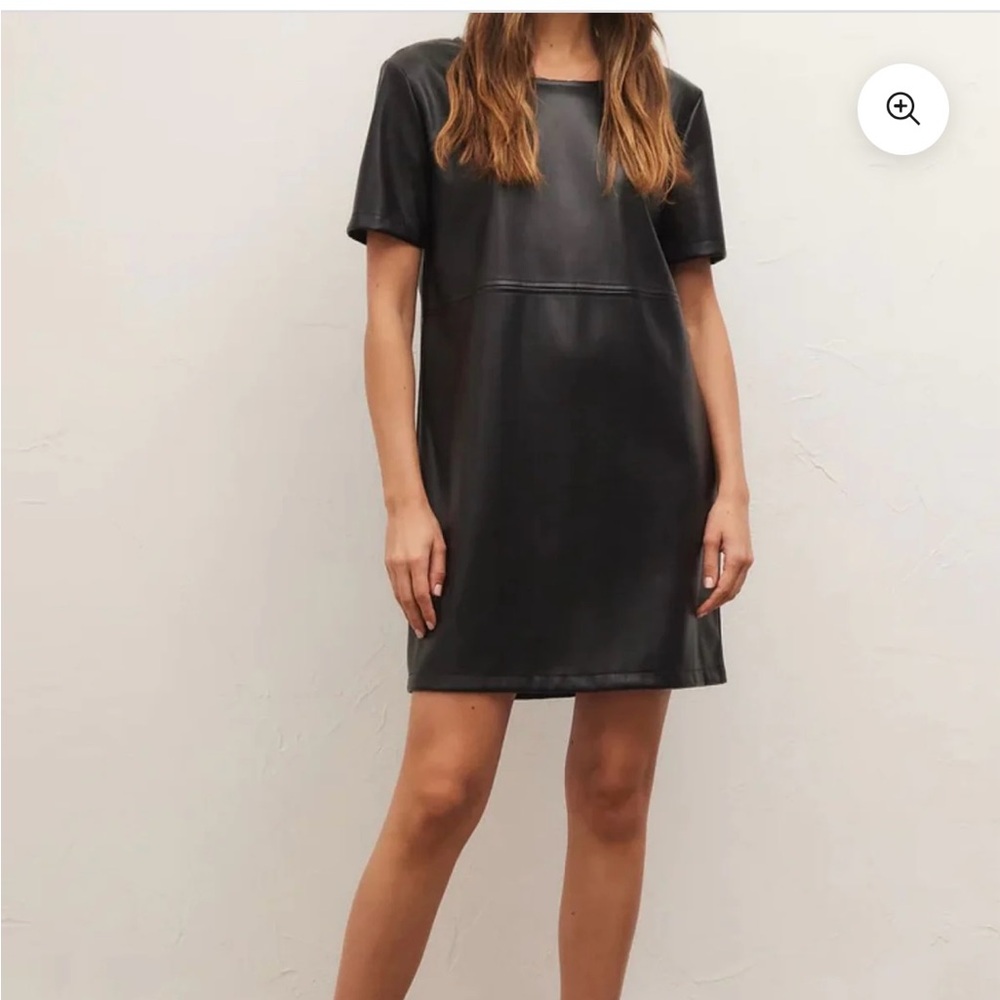Z Supply London Faux Leather dress large black